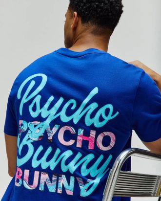 Psycho Bunny Mens Raze Back Graphic Tee 408 SURF THE WEB / XXXL