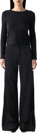 Amo Frida Twill Trouser In Vintage Black