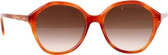 Celine Celine Ronde Zonnebril in Oranje Acetaat