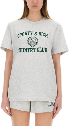 Sporty & Rich Varsity T-Shirt-Donna