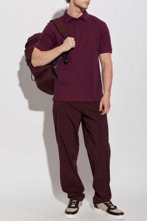 Emporio Armani Cotton Polo, Mens, Burgundy