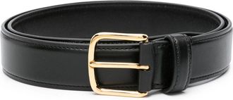 The Row Black Classic Leather Belt - Unisex - Calf Leather