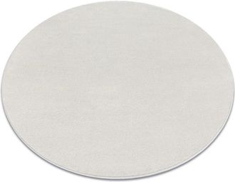 RugsX Rugsx - Alfombra softy circulo llanura color sólido crema beige circulo 120 cm