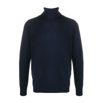 Drumohr Turtlenecks, male, Blue, Size: XL Dolcevita Merino