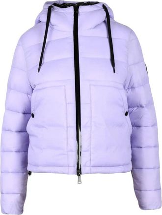 Kejo Purple Hooded Polyamide Down Jacket