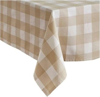 Elrene Gingham Check Tablecloth In Natural
