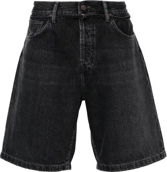 Acne Studios wide-leg denim shorts - unisex - Cotton - 31 - Black