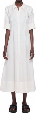 SIMKHAI Claudine Midi Shirt Dress In White