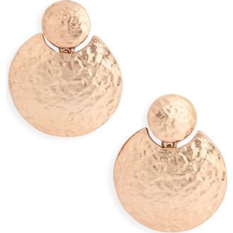Karine Sultan Circle Statement Drop Earrings in Rose Gold at Nordstrom Rack