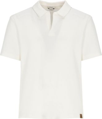 Jacob Cohen Ivory Cotton-Silk Polo Shirt
