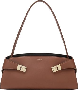 Ferragamo Schoudertas - Dames - Schoudertassen - Bruin - ONE Size - Tassen