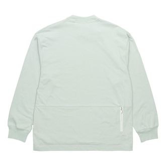 Nike Mens Nike Sportswear Style Essentials Stand Collar Cotton Pullover Long Sleeves Blue T-Shirt DD7029-017