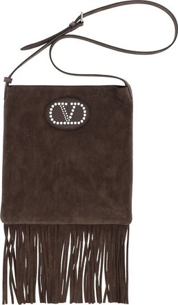 Valentino Garavani Suede Leather Shoulder Bag