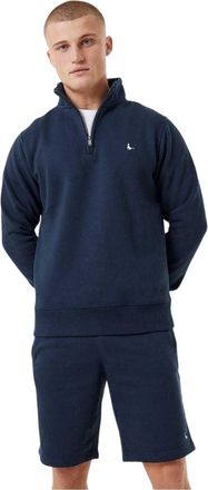 Jack Wills Heren Barchester Kwart Leef Sweatshirt (Marine)