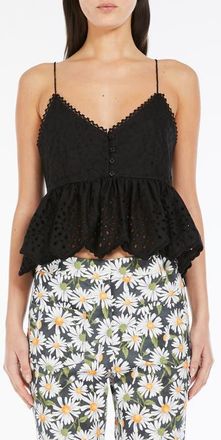 Max Mara Peplum Camisole in Black at Nordstrom, Size 12