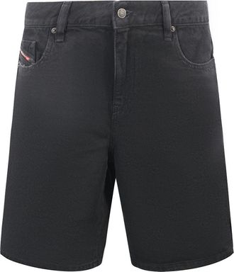 Diesel Heren D-Strukt Denim Casual Shorts (Zwart)