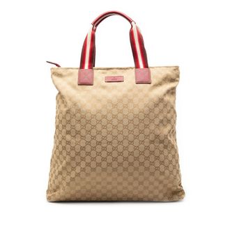 Gucci Tweedehands Gg Canvas Web Tote