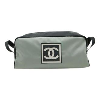 Chanel Vintage, unisex, Grijs, ONE Size, Nylon, Pre-owned Vintage Nylon Tas
