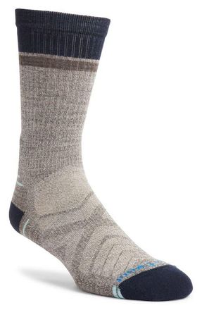 Smartwool Hike Light Cushioning Winding Trail Merino Wool Blend Crew Socks in Taupe-Natural Marl at Nordstrom, Size Large
