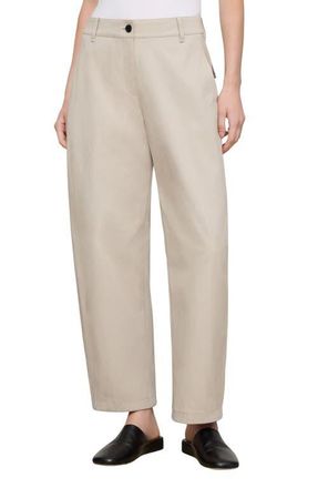 Lafayette 148 New York Chrystie Barrel Leg Chinos in Cement at Nordstrom, Size 16