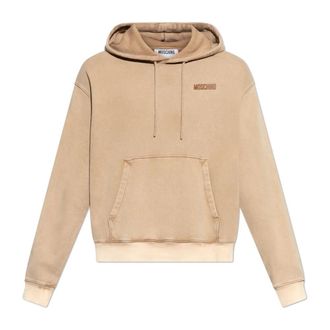 Moschino Hoodies, male, Beige, Size: XL Sweatshirt from the Smiley collection