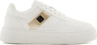 A|X Armani Exchange Sneakers met logoplakkaat - Wit