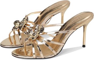 Schutz Flora Mule Womens Sandals Platina : 10.5 M, Leather