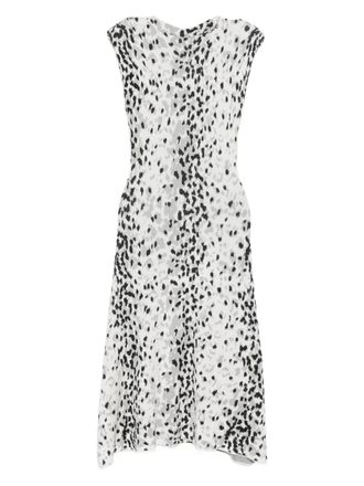 Karl Lagerfeld animal print midi dress - women - Viscose/Polyamide - S - White