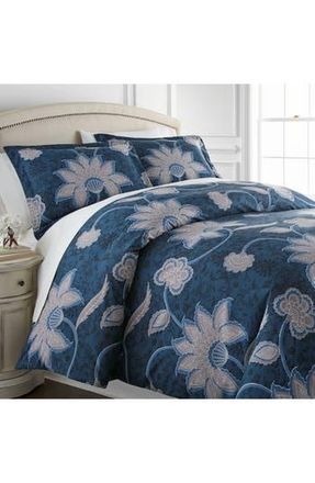 Southshore Fine Linens Luxury Premium Collection Oversized Duvet Cover Set in Grand Flower Blue at Nordstrom Rack, Size King/california King