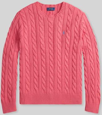 Polo Ralph Lauren Regular Fit Strickpullover aus reiner Baumwolle in Rot, Gr&ouml;&szlig;e XXL