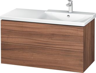 Duravit Duravit L-cube Mueble De Pared 1020mm, Profundidad 481, 2 Cajones, Apto Para P3 Comfort Art&iacute;culo 233410, Lavabo A La Derecha, Color: Nogal Natural Dec
