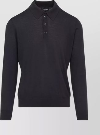 Giorgio Armani wool sweater polo collar