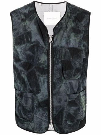 Mackintosh GENERAL tie-dye gilet - Grey
