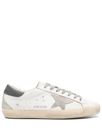 Golden Goose Super Star Leather Upper And Heel Suede Star And Spur