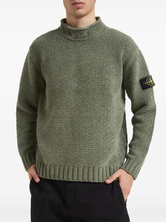 Stone Island 5100019 textured roll-neck knitwear - men - Cotton - L - Green