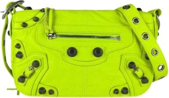 Balenciaga Pre-owned Cross Body Bags, male, Yellow, Size: ONE SIZE Pre-owned Vintage Shoulder Bag