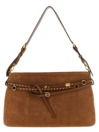 Pinko Brown Cowhide Shoulder Womens Bag
