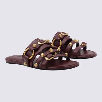 Balenciaga Womens Flat Shoes Bordeaux _cover Le Sole