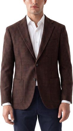 Corneliani Cc Collection Houndstooth Wool-Blend Blazer