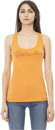 Just Cavalli Long Tank Top - Dames - Tops zonder mouwen - Oranje - XL - Tops