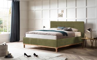 Leonique Polsterbett »Noan« Bettkasten, Lattenrahmen mit Gasdruckfedern, auch mit 7-Zonen-Matratze