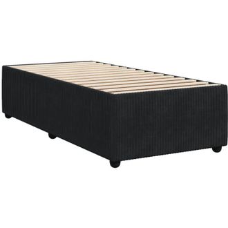 vidaXL Estructura De Cama Sin Colch&oacute;n Terciopelo Negro 90x190 Cm Vidaxl