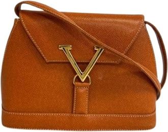Valentino Pre-owned Cross Body Bags, female, Brown, Size: ONE SIZE Pre-owned Leather Crossbody Bag