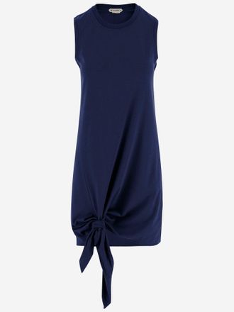 J.W.Anderson Jw Anderson Cotton Dress With Knotted Hem