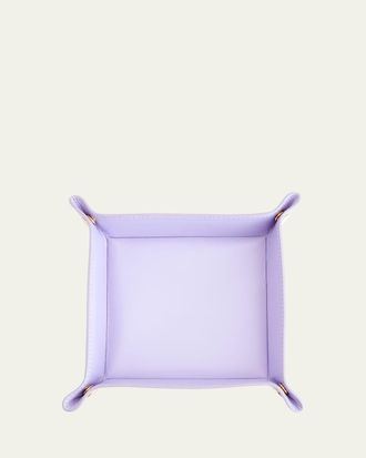 Royce Leather Monogrammed Leather Catchall Valet Tray