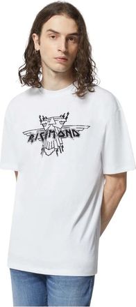 John Richmond T-shirt met logo-opdruk - Heren - T-shirts - Wit - L - Katoen - Tops