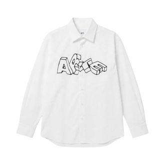 Arte Blocks Shirt - Dames - Blouses & Shirts - Wit - Maat: L Katoen