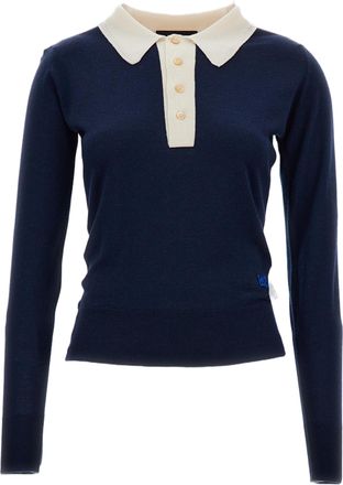 Wales Bonner Fine Merino Wool Fabric Polo Shirt
