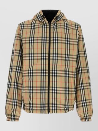 Burberry reversible hooded jacket check pattern