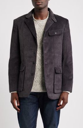 Schott NYC Weekend Corduroy Blazer in Charcoal at Nordstrom, Size Xx-Large